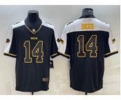 Men's Buffalo Bills #14 Stefon Diggs Black Gold Thanksgiving Vapor Untouchable Limited Stitched Jersey