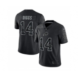 Men's Buffalo Bills #14 Stefon Diggs Black Reflective Limited Stitched Football Jersey