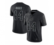 Men's Buffalo Bills #14 Stefon Diggs Black Reflective Limited Stitched Football Jersey