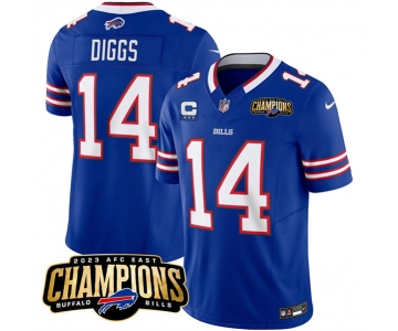 Men's Buffalo Bills #14 Stefon Diggs Blue 2023 F.U.S.E. AFC East Champions With 3-star C Ptach Football Stitched Jersey