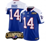 Men's Buffalo Bills #14 Stefon Diggs Blue White 2023 F.U.S.E. AFC East Champions With 4-star C Ptach Football Stitched Jersey