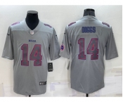 Men's Buffalo Bills #14 Stefon Diggs LOGO Grey Atmosphere Fashion Vapor Untouchable Stitched Limited Jersey