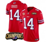 Men's Buffalo Bills #14 Stefon Diggs Red 2023 F.U.S.E. AFC East Champions With 3-star C Ptach Football Stitched Jersey