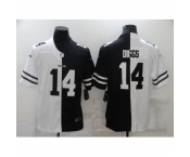 Men's Buffalo Bills #14 Stefon Diggs Split Black-White Fashion Football Limited Jersey