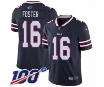 Men's Buffalo Bills #16 Robert Foster Limited Navy Blue Inverted Legend 100th Season Football Jersey