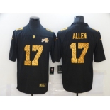 Men's Buffalo Bills #17 Josh Allen 2020 Black Leopard Print Fashion Limited Football Stitched Jersey