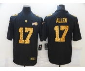 Men's Buffalo Bills #17 Josh Allen 2020 Black Leopard Print Fashion Limited Football Stitched Jersey