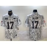 Men's Buffalo Bills #17 Josh Allen 2024 FUSE Arctic Camo Salute to Service Limited Stitched Jersey