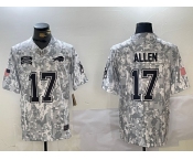 Men's Buffalo Bills #17 Josh Allen 2024 FUSE Arctic Camo Salute to Service Limited Stitched Jersey