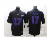 Men's Buffalo Bills #17 Josh Allen Black Nike Throwback Limited Jersey