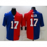 Men's Buffalo Bills #17 Josh Allen Blue-Red Nike Split Fashion Football Limited Jersey