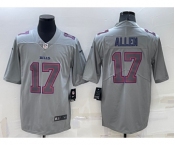 Men's Buffalo Bills #17 Josh Allen Grey Atmosphere Fashion 2022 Vapor Untouchable Stitched Limited Jersey