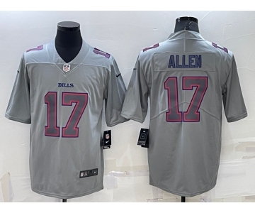 Men's Buffalo Bills #17 Josh Allen Grey Atmosphere Fashion 2022 Vapor Untouchable Stitched Limited Jersey