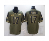 Men's Buffalo Bills #17 Josh Allen Nike Gold 2021 Salute To Service Limited Player Jersey