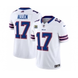 Men's Buffalo Bills #17 Josh Allen White 2023 F.U.S.E. With 4-Star C Patch Vapor Untouchable Limited Football Stitched Jersey