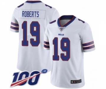 Men's Buffalo Bills #19 Andre Roberts White Vapor Untouchable Limited Player 100th Season Football Jersey