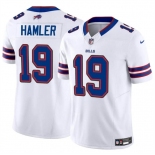 Men's Buffalo Bills #19 KJ Hamler White 2024 F.U.S.E. Vapor Untouchable Limited Stitched Football Jersey