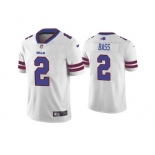 Men's Buffalo Bills #2 Tyler Bass White Vapor Untouchable Limited Stitched Jersey