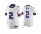 Men's Buffalo Bills #2 Tyler Bass White Vapor Untouchable Limited Stitched Jersey