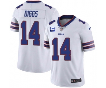 Men's Buffalo Bills 2022 #14 Stefon Diggs White With 2-star C Patch Vapor Untouchable Limited Stitched NFL Jersey