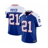 Men's Buffalo Bills #21 Jordan Poyer Blue White 2023 F.U.S.E. Throwback Vapor Untouchable Limited Football Stitched Jersey