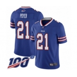 Men's Buffalo Bills #21 Jordan Poyer Royal Blue Team Color Vapor Untouchable Limited Player 100th Season Football Jersey