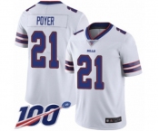 Men's Buffalo Bills #21 Jordan Poyer White Vapor Untouchable Limited Player 100th Season Football Jersey