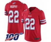 Men's Buffalo Bills #22 Marcus Murphy Limited Red Rush Vapor Untouchable 100th Season Football Jersey