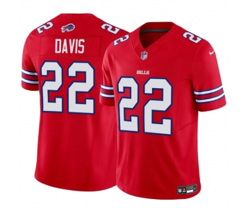 Men's Buffalo Bills #22 Ray Davis Red 2024 F.U.S.E. Vapor Untouchable Limited Stitched Football Jersey