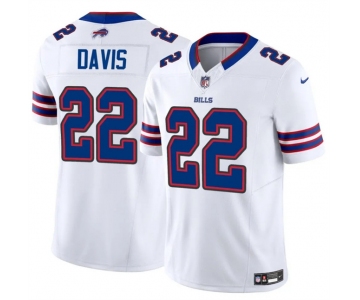 Men's Buffalo Bills #22 Ray Davis White 2024 F.U.S.E. Vapor Untouchable Limited Stitched Football Jersey