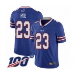 Men's Buffalo Bills #23 Micah Hyde Royal Blue Team Color Vapor Untouchable Limited Player 100th Season Football Jersey