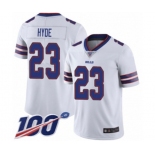 Men's Buffalo Bills #23 Micah Hyde White Vapor Untouchable Limited Player 100th Season Football Jersey