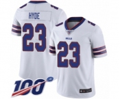 Men's Buffalo Bills #23 Micah Hyde White Vapor Untouchable Limited Player 100th Season Football Jersey