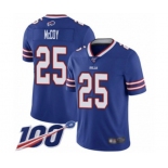 Men's Buffalo Bills #25 LeSean McCoy Royal Blue Team Color Vapor Untouchable Limited Player 100th Season Football Jersey