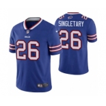 Men's Buffalo Bills #26 Devin Singletary Blue Vapor Untouchable Limited Stitched NFL Jersey