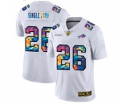 Men's Buffalo Bills #26 Devin Singletary White Multi-Color 2020 Football Crucial Catch Limited Football Jersey