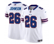 Men's Buffalo Bills #26 Ty Johnson White 2024 F.U.S.E. Vapor Untouchable Limited Stitched Football Jersey