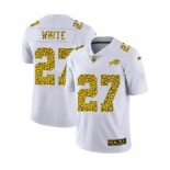 Men's Buffalo Bills #27 Tre'Davious White Flocked Leopard Print Vapor Limited Football Jersey White