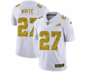 Men's Buffalo Bills #27 Tre'Davious White Flocked Leopard Print Vapor Limited Football Jersey White