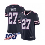 Men's Buffalo Bills #27 Tre'Davious White Limited Navy Blue Inverted Legend 100th Season Football Jersey