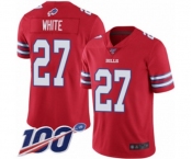 Men's Buffalo Bills #27 Tre'Davious White Limited Red Rush Vapor Untouchable 100th Season Football Jersey