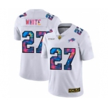 Men's Buffalo Bills #27 Tre'Davious White White Multi-Color 2020 Football Crucial Catch Limited Football Jersey