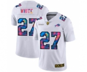 Men's Buffalo Bills #27 Tre'Davious White White Multi-Color 2020 Football Crucial Catch Limited Football Jersey