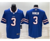 Men's Buffalo Bills #3 Damar Hamlin Blue Vapor Untouchable Limited Stitched Jersey