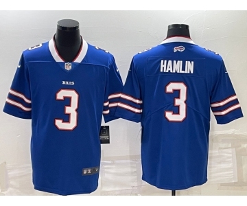 Men's Buffalo Bills #3 Damar Hamlin Blue Vapor Untouchable Limited Stitched Jersey