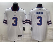 Men's Buffalo Bills #3 Damar Hamlin White Vapor Untouchable Limited Stitched Jersey