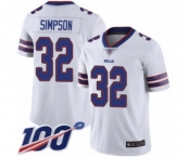 Men's Buffalo Bills #32 O. J. Simpson White Vapor Untouchable Limited Player 100th Season Football Jersey