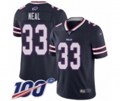 Men's Buffalo Bills #33 Siran Neal Limited Navy Blue Inverted Legend 100th Season Football Jersey