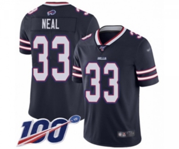 Men's Buffalo Bills #33 Siran Neal Limited Navy Blue Inverted Legend 100th Season Football Jersey