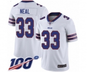 Men's Buffalo Bills #33 Siran Neal White Vapor Untouchable Limited Player 100th Season Football Jersey